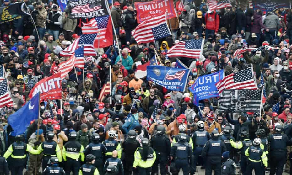 Trump supporters clash with police and security forces as they storm the US Capitol.