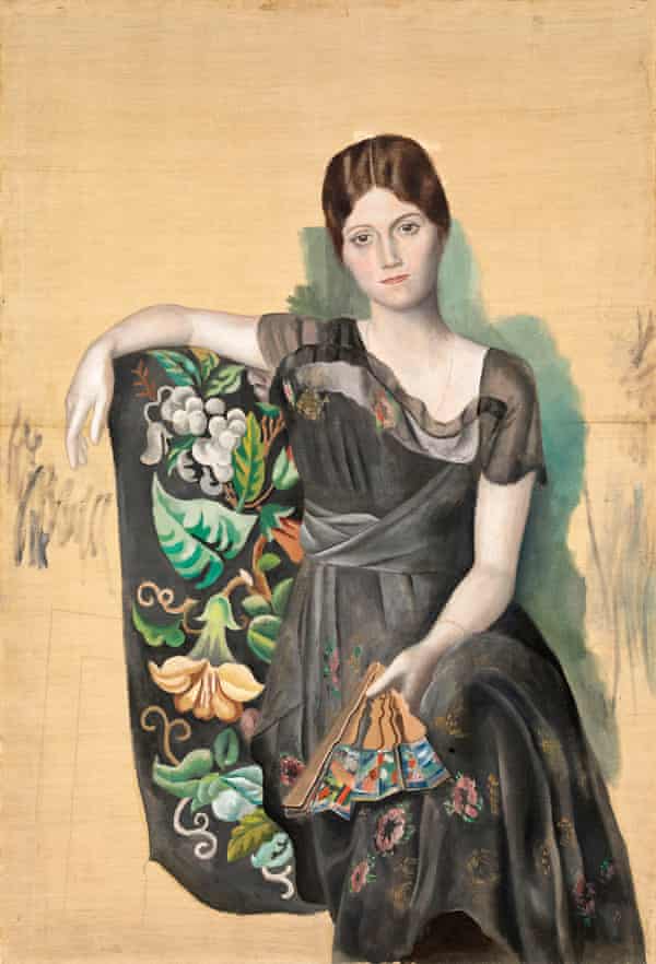 Portrait of Olga in an armchair, spring 1918.