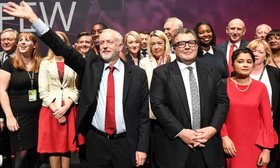 Jeremy Corbyn, Watson and other MPs at this year’s Labour conference.