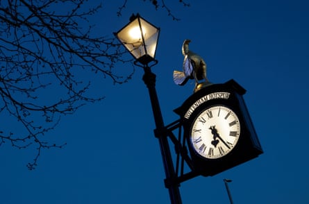 The clock from the old ground that now sits on a lamppost outside the new stadium