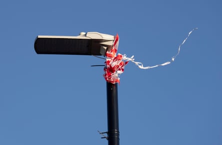 Flags on a lamp-post.