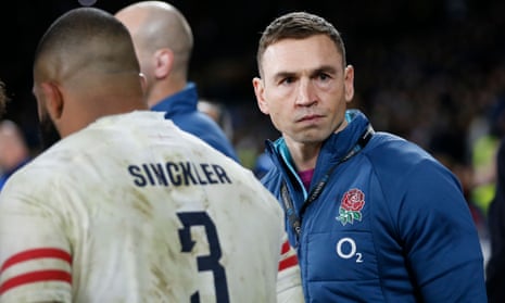 Kevin Sinfield looks on after England’s defeat to Scotland in the Six Nations