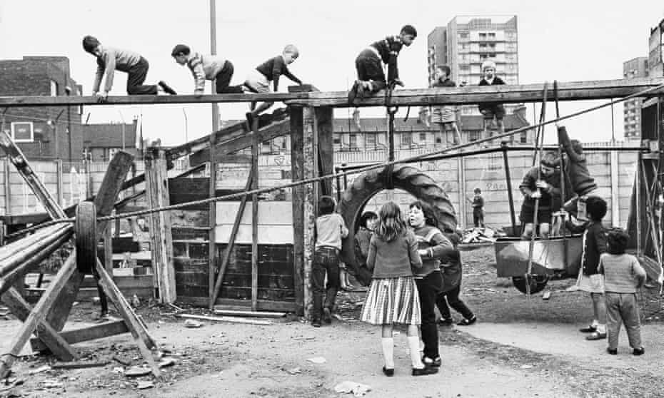 Children at an adventure playground in Notting Hill, London, in 1965.