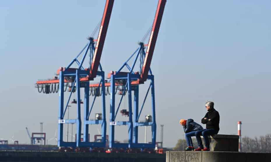 Cranes at the port of Hamburg