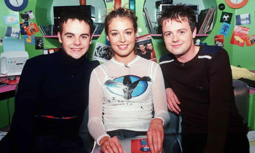Ant and Dec fronting a children’s TV chart show with Cat Deeley in 1998