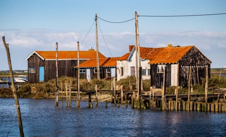 Ramshackle buildings on the water