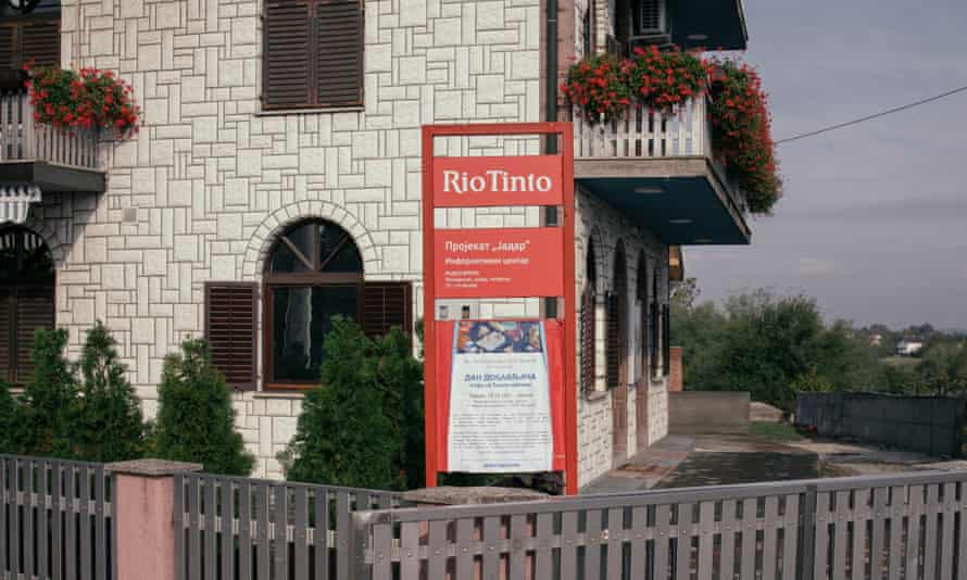Rio Tinto’s office in the village of Gornje Nedeljice, Serbia.