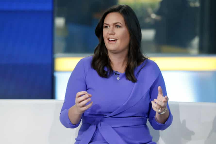 Sarah Sanders appears on a Fox television news program.