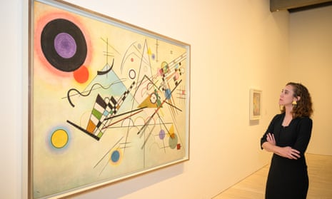 Megan Fontanella, curator of modern art and provenance at the Solomon R. Guggenheim museum, New York, during a media preview of the Sydney International Art Series 2023-24 Kandinsky exhibition at the Art Gallery of NSW.