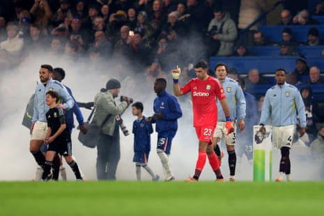 The players take to the pitch