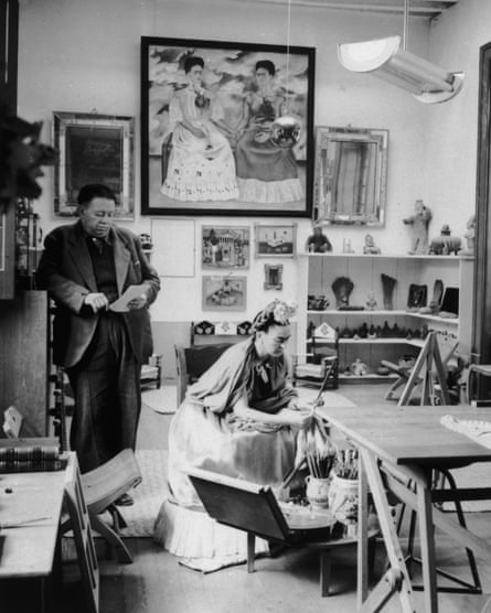 Diego Rivera and Frid Kahlo circa 1945.