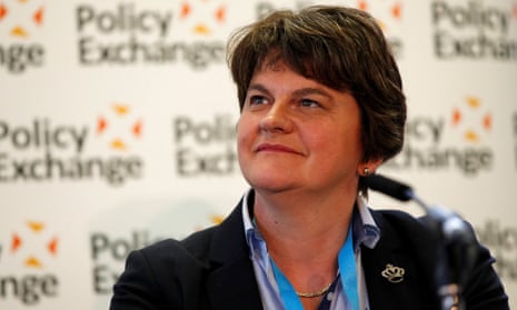 Arlene Foster speaking at a Policy Exchange fringe meeting.