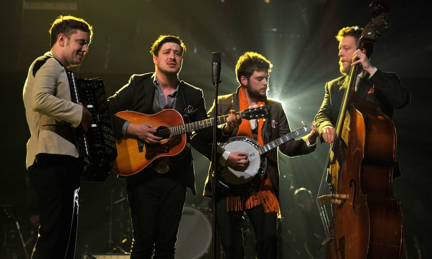 Mumford & Sons: (l-r) Ben Lovett, Marcus Mumford, Winston Marshall and Ted Dwane.