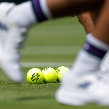 New yellow tennis balls on Centre Court.
