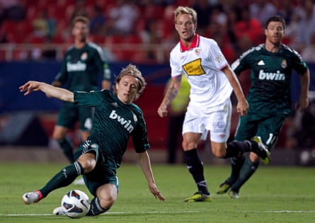 Luka Modric in action for Madrid in 2012.