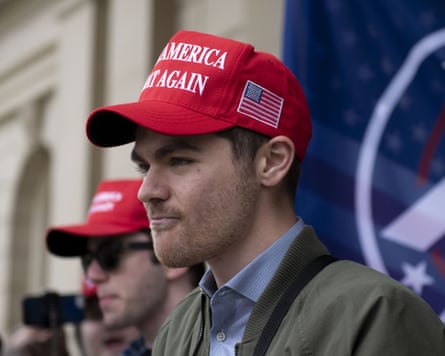 Fuentes at a rally in Michigan