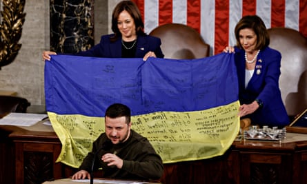 President Zelenskiy, Kamala Harris and Nancy Pelosi