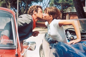 Jean-Paul Belmondo  and Anna Karina in Pierrot le Fou, 1965