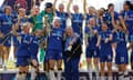 Chelsea women have won their fifth Women’s Super League title in a row on goal difference with a 6-0 victory at Manchester United