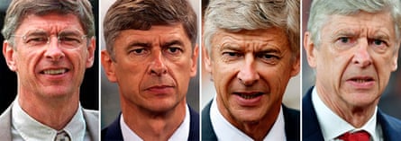 The changing face of Wenger at Arsenal.