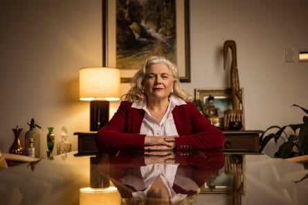 Joanna Wood at a dining table