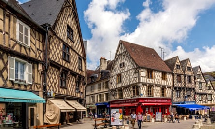 Half-timbered houses in Bourges.