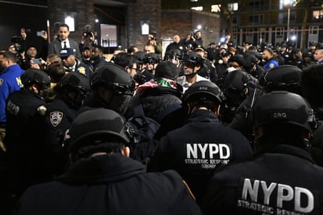 Police intervene and arrest students at New York University (NYU) after they continue their pro-Palestinian protests on campus over the Israel-Gaza war