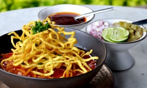 Bowl of Khao Soi in Bangkok