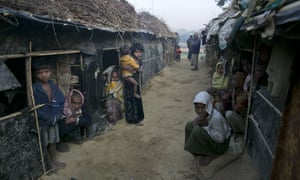 Rohingya refugee children at a makeshift camp in Cox’s Bazar, Bangladesh