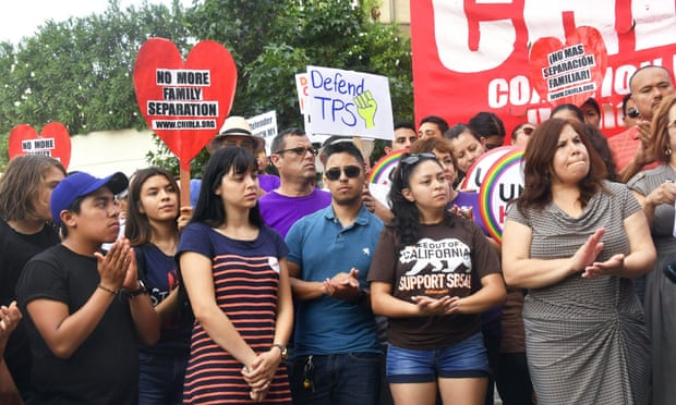 Young immigrants and supporters rally in support of Deferred Action for Childhood Arrivals in Los Angeles.