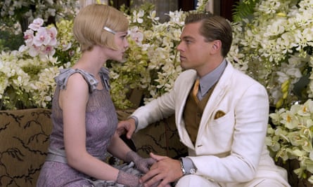 Carey Mulligan and Leonardo DiCaprio as Daisy Buchanan and Jay Gatsby in the 2013 film of The Great Gatsby.