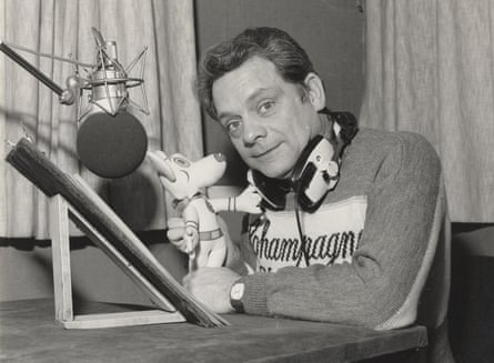 ‘We were getting paid to enjoy ourselves’ … David Jason in the recording studio, with a Danger Mouse toy.