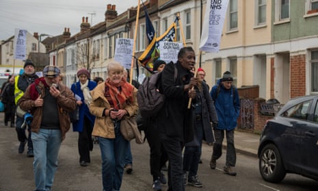 A protest against the closure of a clinic in south London. The public is expected to fight tooth and nail against plans to axe local services under the STPs.