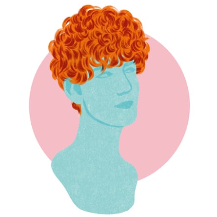 An illustration of a male perm on a dummy