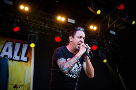 Lou Koller performs with Sick of It All in Copenhagen, Denmark, on 14 June 2023.