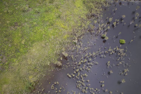 An aerial view from a helicopter over Kakadu National Park