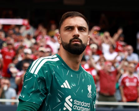 The Liverpool goalkeeper Giorgi Mamardashvili
