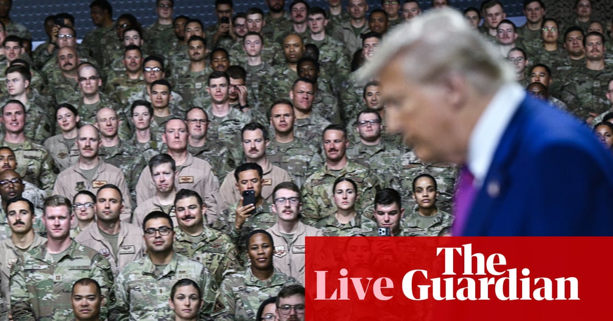 Trump faces criticism over to order to rebrand Pentagon as ‘Department of War’ - US politics live
