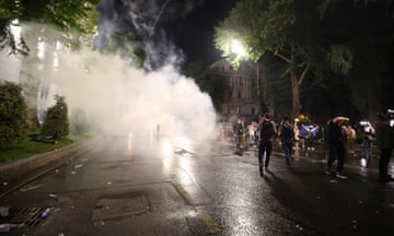 Police fire teargas against protesters in Tbilisi