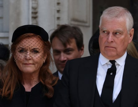 Sarah Ferguson with Andrew at a formal event