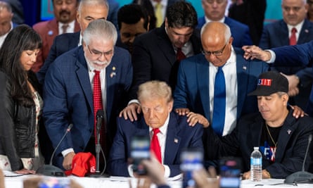 Donald Trump hosting a roundtable with Latino community in Miami, October 2024.