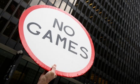 A protester attends an anti-Olympics bid rally in Chicago, which was a candidate for the 2016 Games