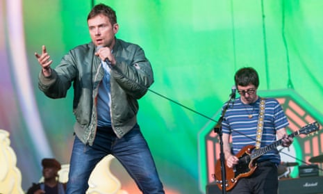 Damon Albarn and Graham Coxon of Blur at the British Summer Time festival at Hyde Park, London, in June 2015.