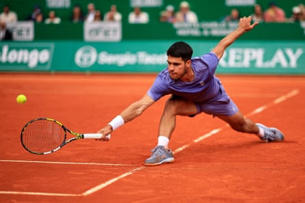 Carlos Alcaraz in action