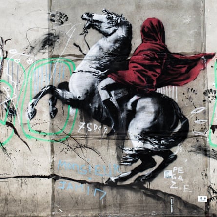 Banksy of Napoleon Bonaparte wearing a headscarf