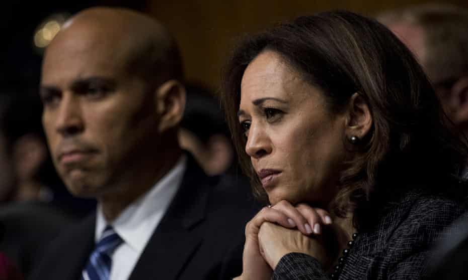 Cory Booker and Kamala Harris have been making a very different pitch of late – on Wall Street.