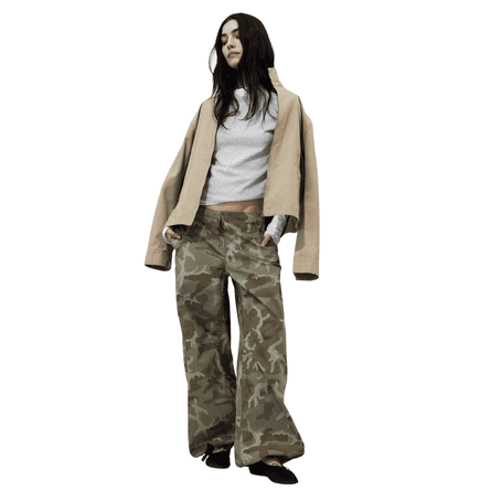 Weekday low rise baggy ripstop trousers