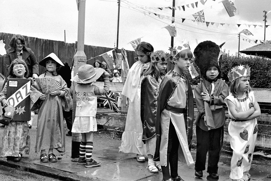 Kings and queens for a day … Silver Jubilee, Newport, 1977.