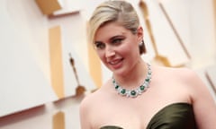 Female directors deserve to be recognised on merit ... Greta Gerwig at the Oscars on Sunday. 
