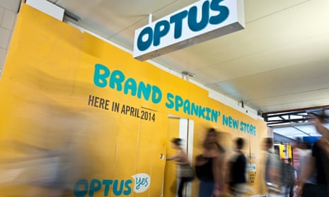Optus signage seen in Brisbane